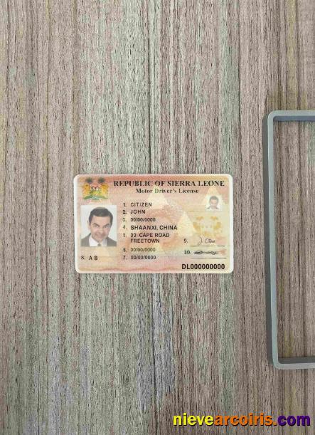 Sierra Leone driving license  photolook